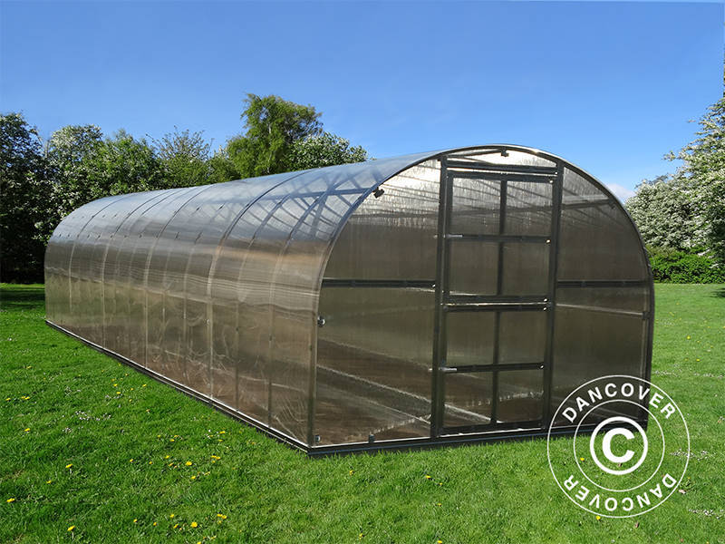 Gewächshaus Polycarbonat TITAN Arch 320, 36m², 3x12m, Silber