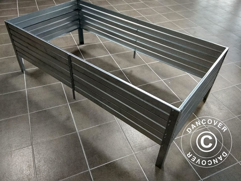 Hochbeet, 0,75x1,5x0,3m, Silber