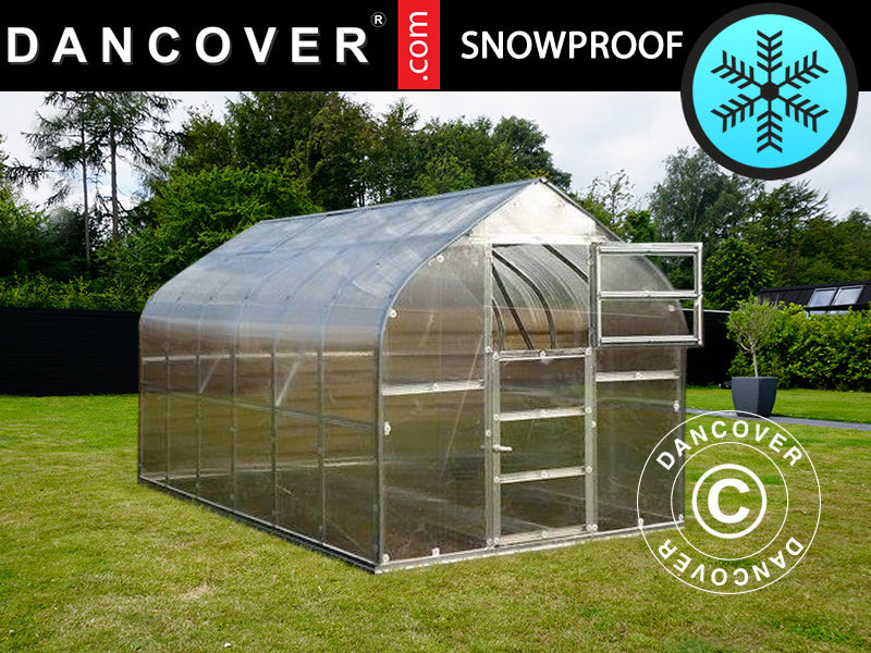 Greenhouse polycarbonate TITAN Dome 320, 10 m², 2.5x4 m, Silver