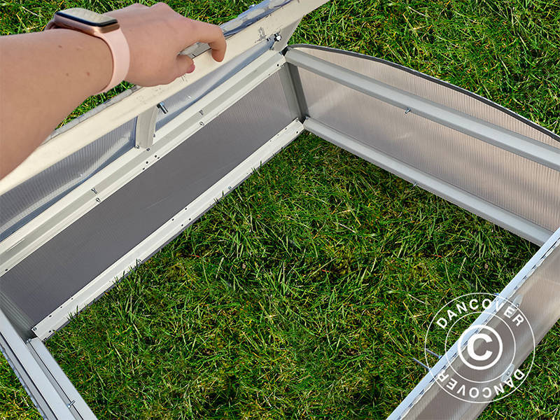 Mini Greenhouse cold frame 0.93 m², 0.93x1x0.38 m, Silver