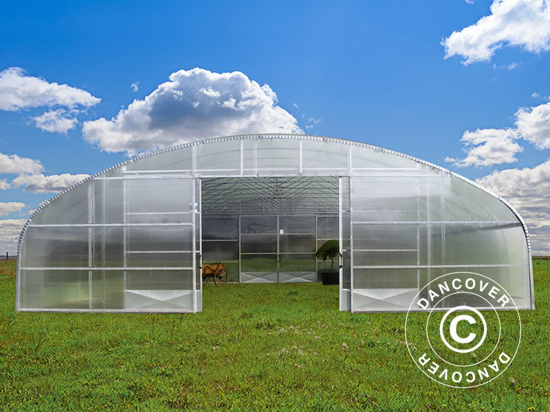 Commercial greenhouse tunnel, 12x16x4.71 m, Transparent