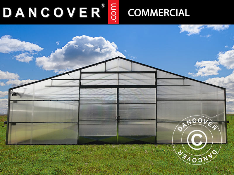 Commercial greenhouse tunnel, 10x16x3.95 m, Transparent