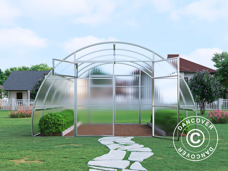 Gewächshaus aus Polycarbonat, Strong NOVA 16m², 4x4m, Silber