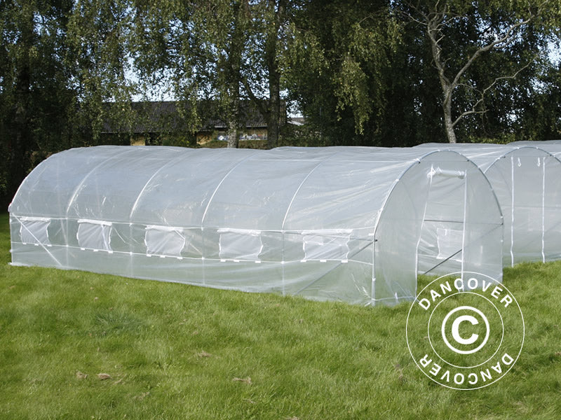 Serre Tunnel 4x8x2m, 32m², Transparent