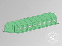Plane für Foliengewächshaus, 4x10,6x2m, 140g/m² PE, Grün