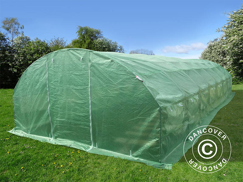 Polytunnel Staklenik 4x10,6x2m, 42,4m², Zelena