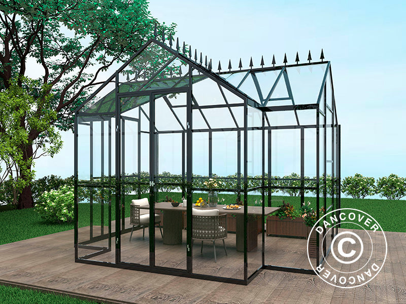 Orangery 3,7x3,04x2,8m w/Base Black