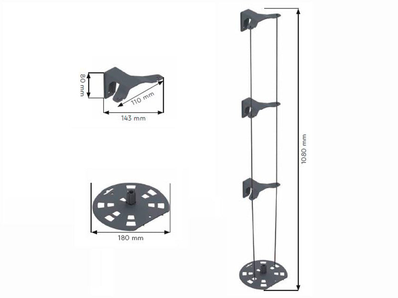 Rankhilfe, CUCUMBER BUDDY, Anthrazit/Schwarz