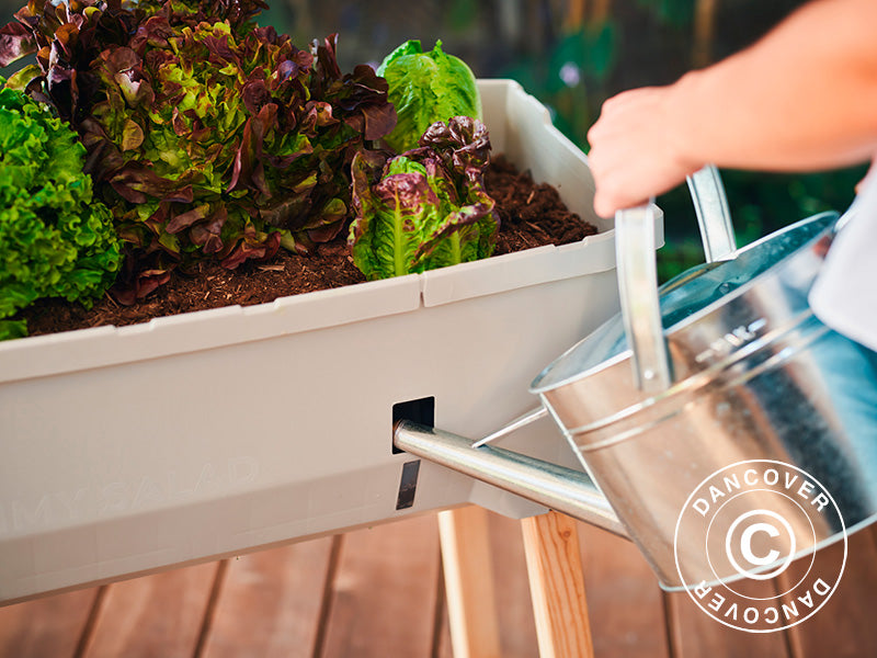 Hochbeet, SAMMY SALAD, mit Abdeckung und Wassertank, Hellgrau