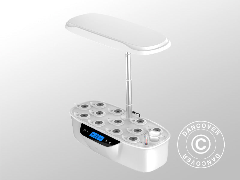 Hydroponic-Pflanzkasten mit LED-Wachstumslicht, 0,204x0,40x0,195m, Weiß