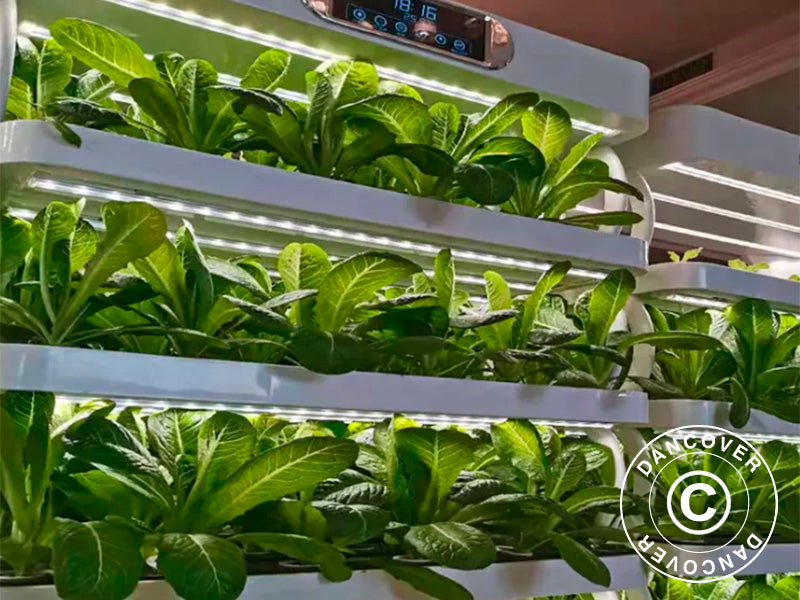 Hydroponic Grow Cabinet w/LED, 0.77x0.4x1.7 m, White