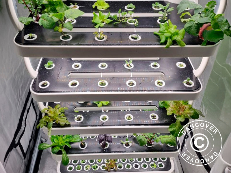 Hydroponinen kasvatuskaappi LEDeillä, 0,77x0,4x1,7m, Valkoinen