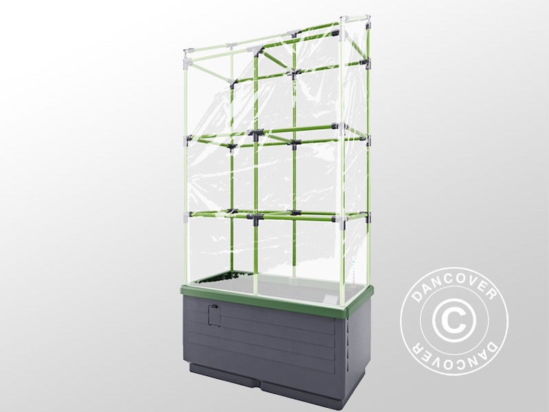 Pflanzkübel CityJungle mit 2 Planen, Kapillarbewässerungssystem, 62x33x128cm, Anthrazit