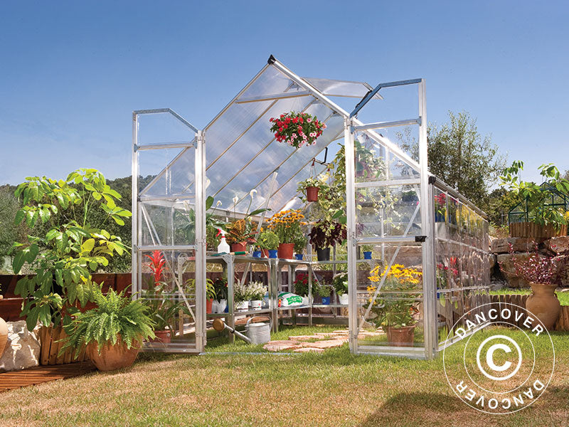 Greenhouse Polycarbonate Balance 8.9 m², Palram/Canopia, 2.44x3.67x2.29 m, Silver