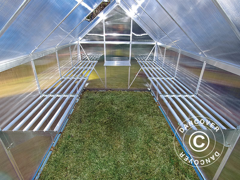 Mensola per serra, Robusta, Palram/Canopia, 58x42x20cm, Argento