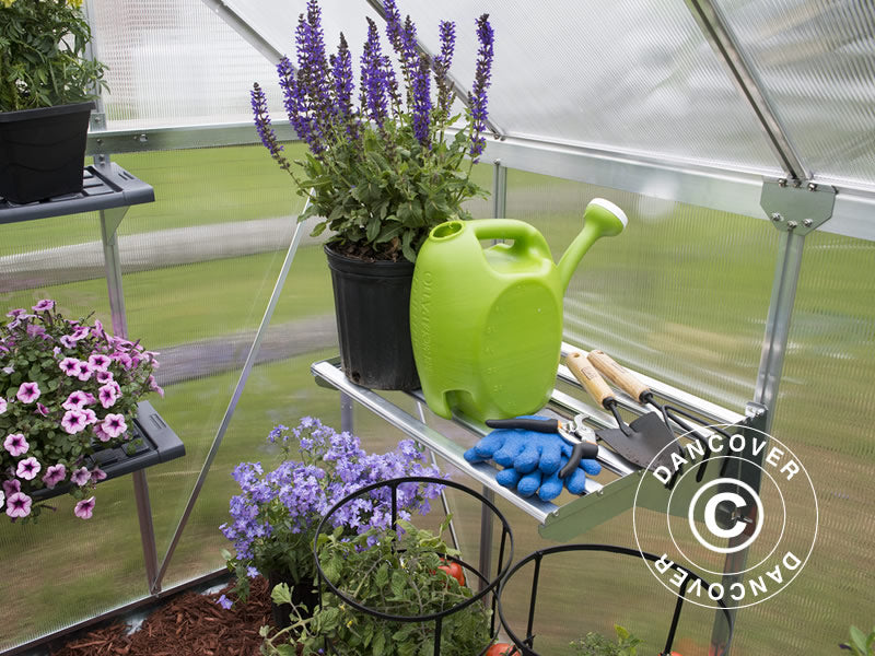 Mensola per serra, Robusta, Palram/Canopia, 58x42x20cm, Argento