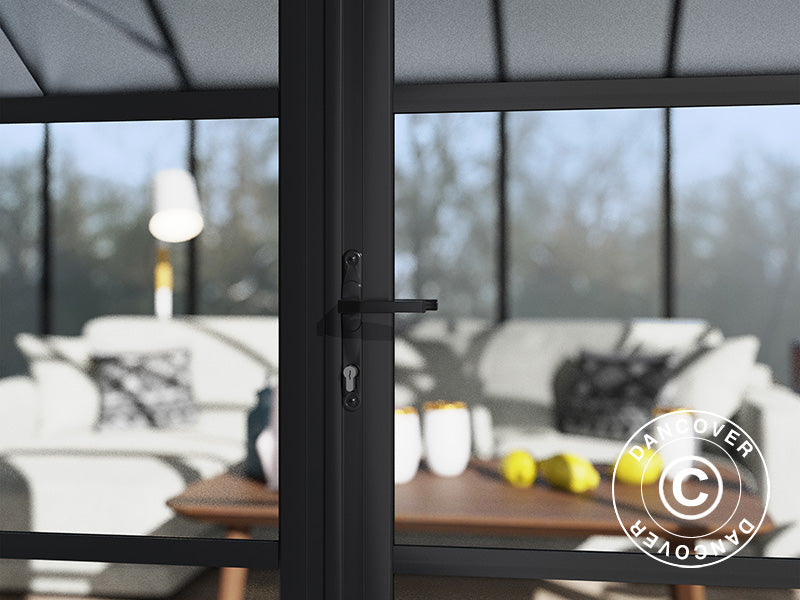 Orangery polycarbonate Triomphe w/base, 17.1 m², Palram/Canopia, 4.5x3.8x2.69 m, Black