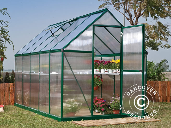 Greenhouse polycarbonate 5.7 m², Palram/Canopia, 1.85x3.06x2.08 m, Green