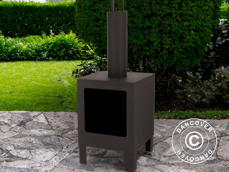 Outdoor fireplace, 38x38x108 cm, Black