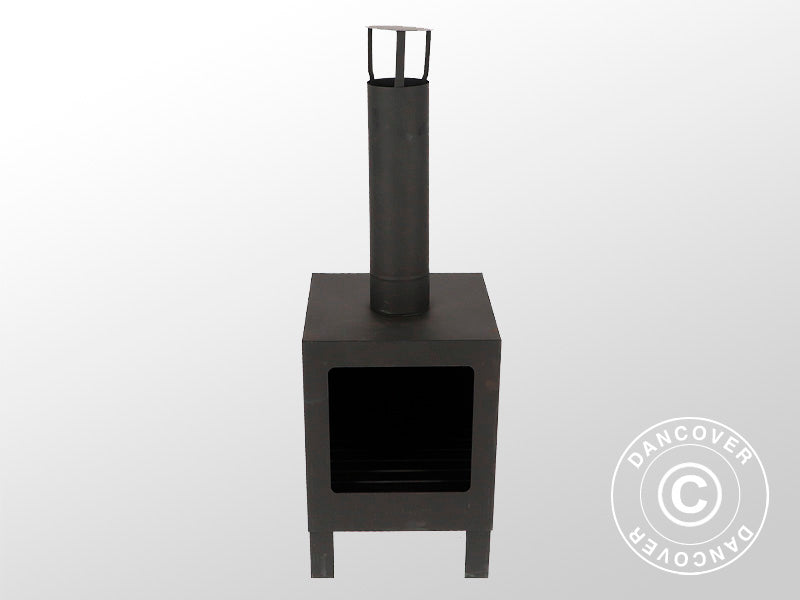 Outdoor fireplace, 38x38x108 cm, Black