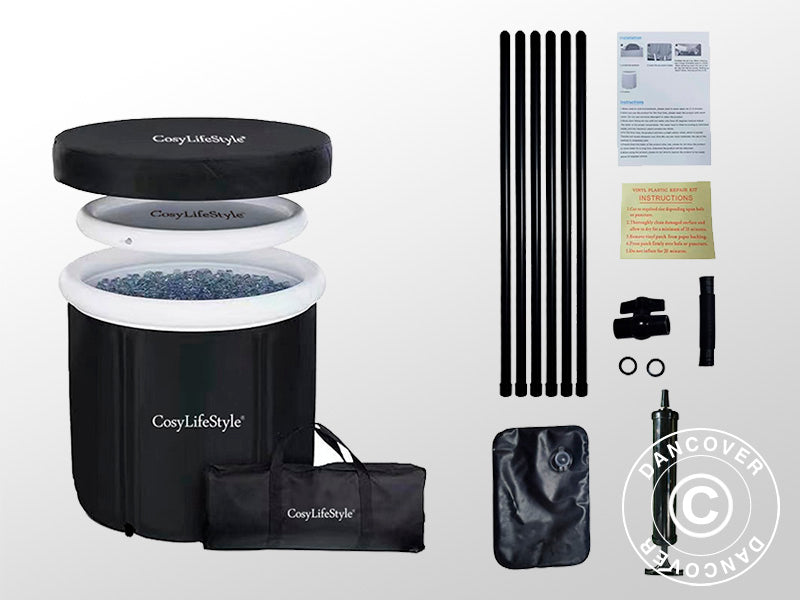 Kylmäallas, Ø80x75cm, 300L, Musta/Valkoinen