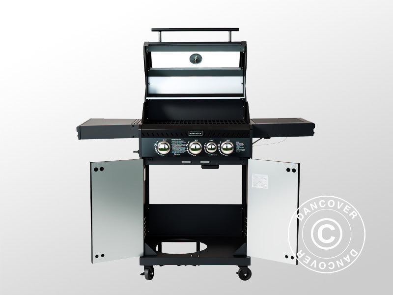 Gas BBQ Grill 53x123x112cm Black (FR)