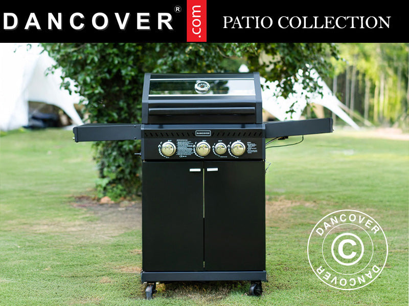 Barbecue a gas Dancover 3+1, Nero