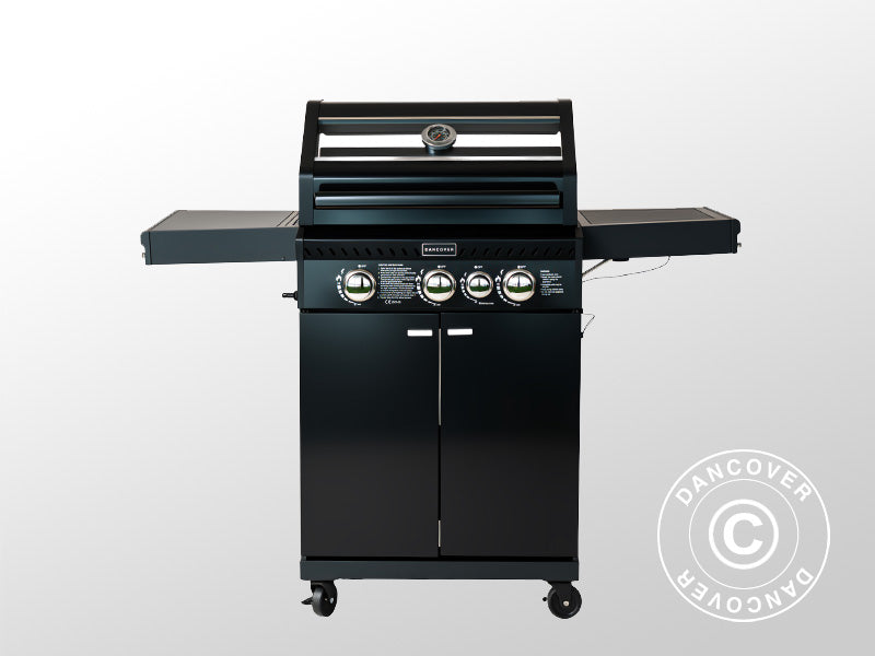 Gas BBQ Grill 53x123x112cm Black (IT)