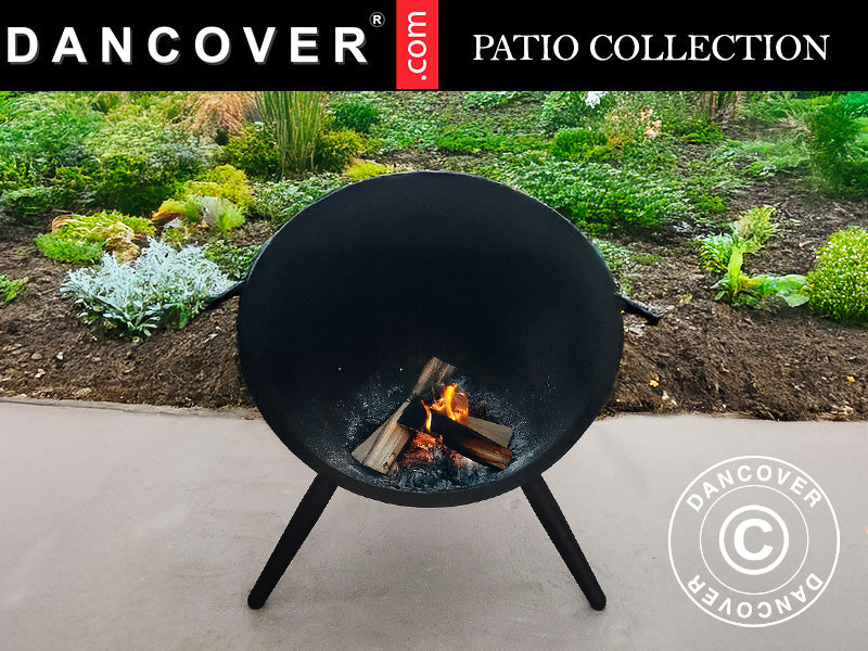 Fire Bowl Half Sphere, Ø60x65 cm, Black