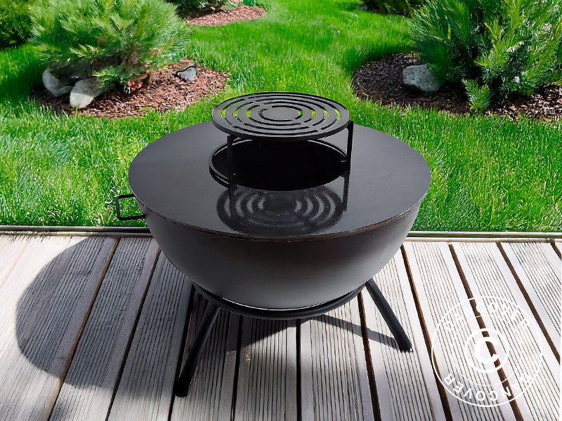 Ugunskura bļoda Puslode, Ø60x40/65cm, Melns