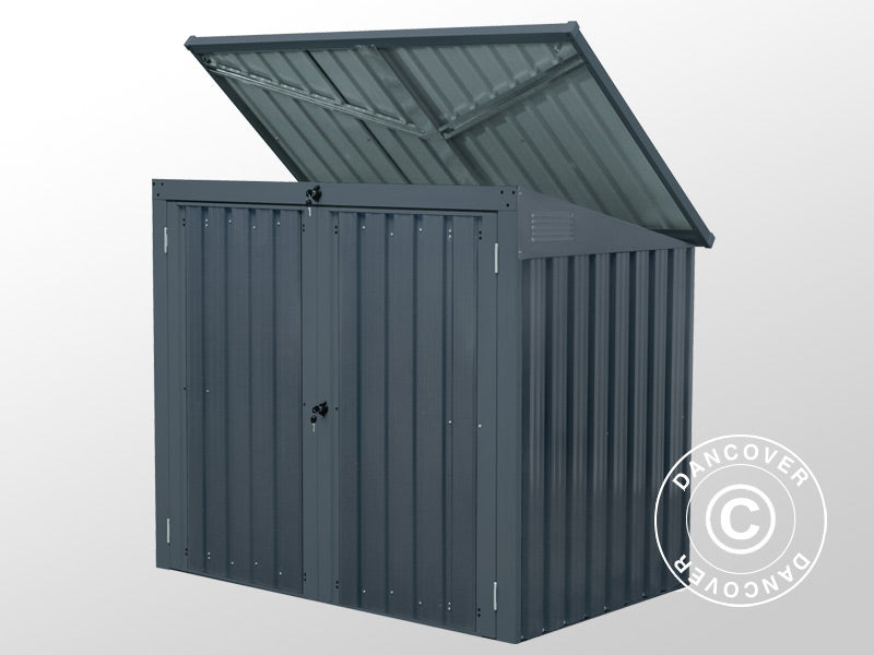 Bin storage double 1.58x1.01x1.34 m, 1.6 m², Anthracite