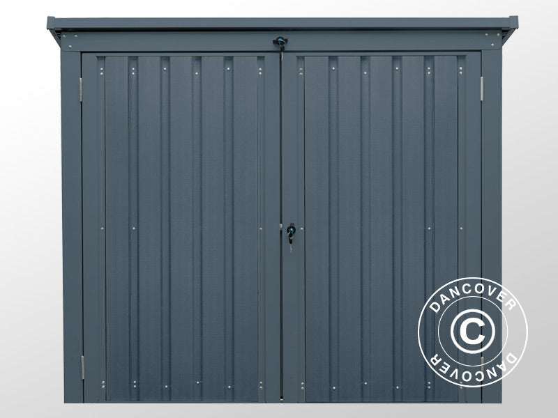 Bin storage double 1.58x1.01x1.34 m, 1.6 m², Anthracite