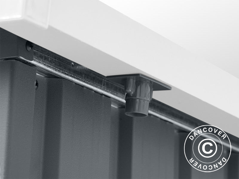 Sodo namelis su stoglangiu, 2,38x1,93x2,03m, 4,59m², Antracitas/Baltas