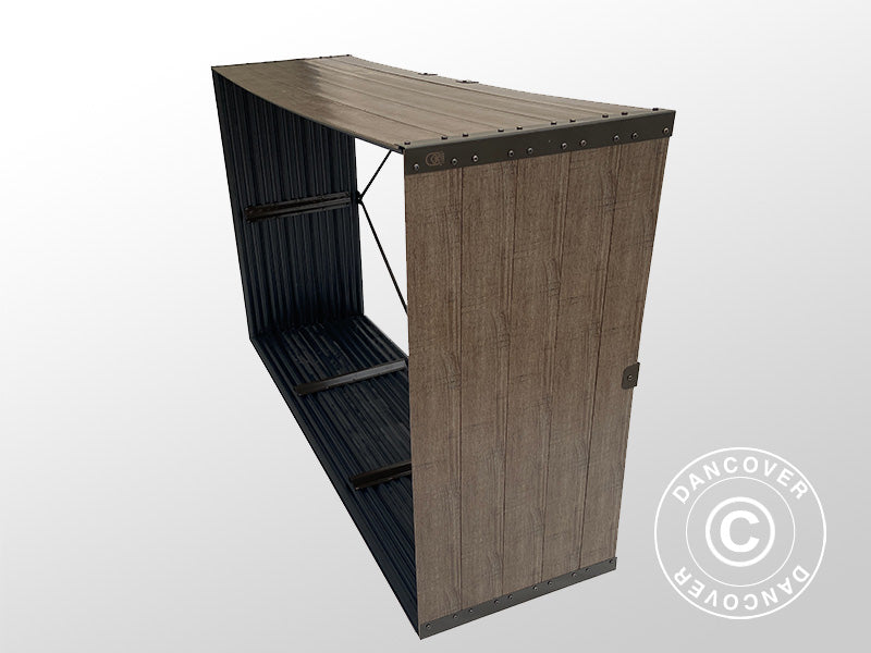 Holzlager, Hochbeet, GPPS, 1,5x0,5x1m, 0,75m², Braun NUR 3 ST. ÜBRIG