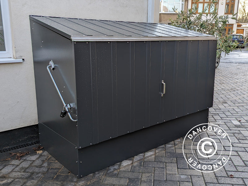 Pyörävaja, Bicycle Storage Box, Trimetals, 1,96x0,89x1,33m, 1,74m², Antrasiitti
