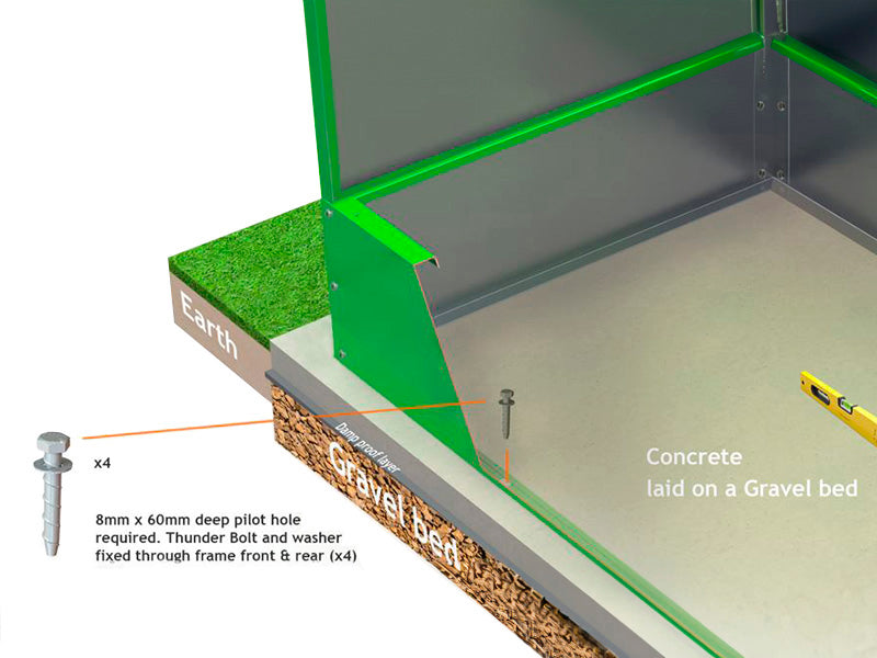 Pyörävaja, Bicycle Storage Box, Trimetals, 1,96x0,89x1,33m, 1,74m², Antrasiitti