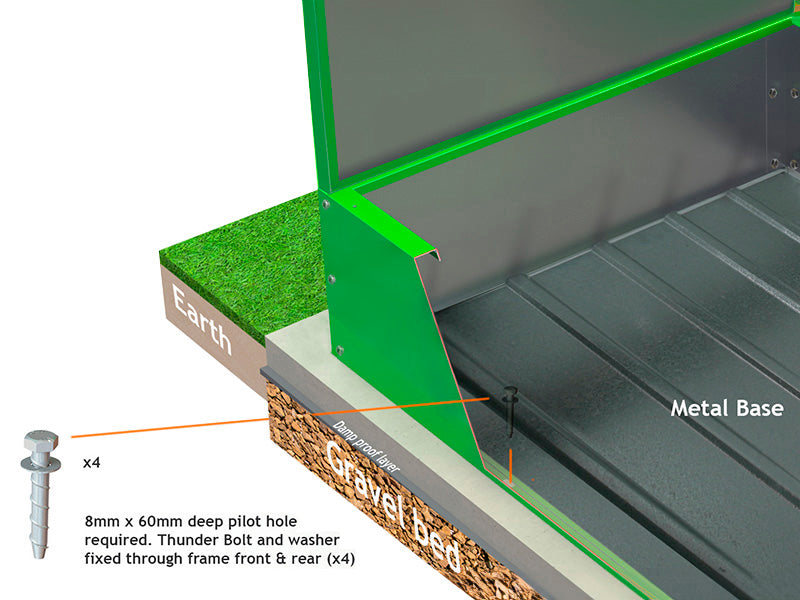 Pyörävaja, Bicycle Storage Box, Trimetals, 1,96x0,89x1,33m, 1,74m², Antrasiitti