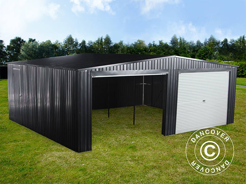 Metal garage double 6.37x5.13x2.41 m, 31.74 m², ProShed®, Anthracite