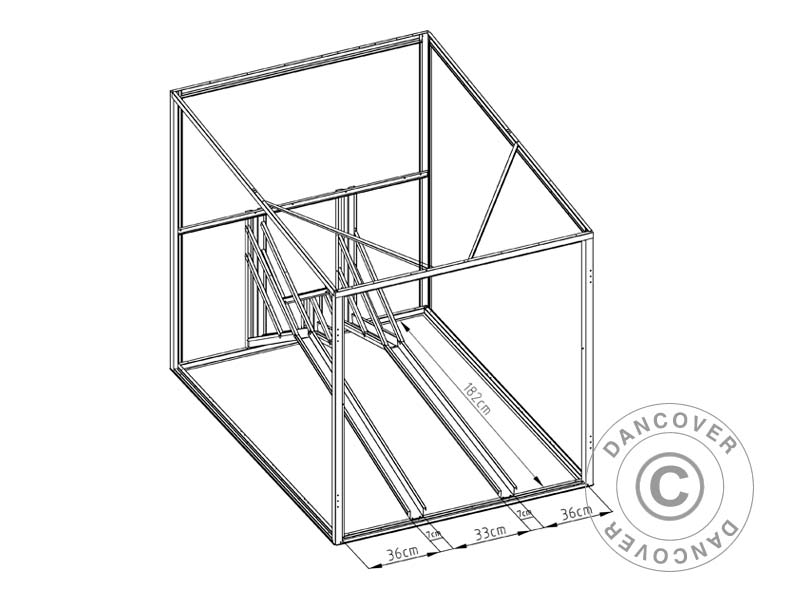 Armazenamento de Bicicleta 1,42x1,98x1,57m ProShed®, 2,81m², Antracite