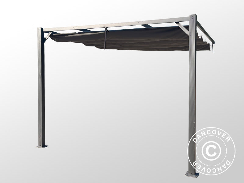 Extension pour pergola Santa Cruz, 3x3m, Gris Foncé