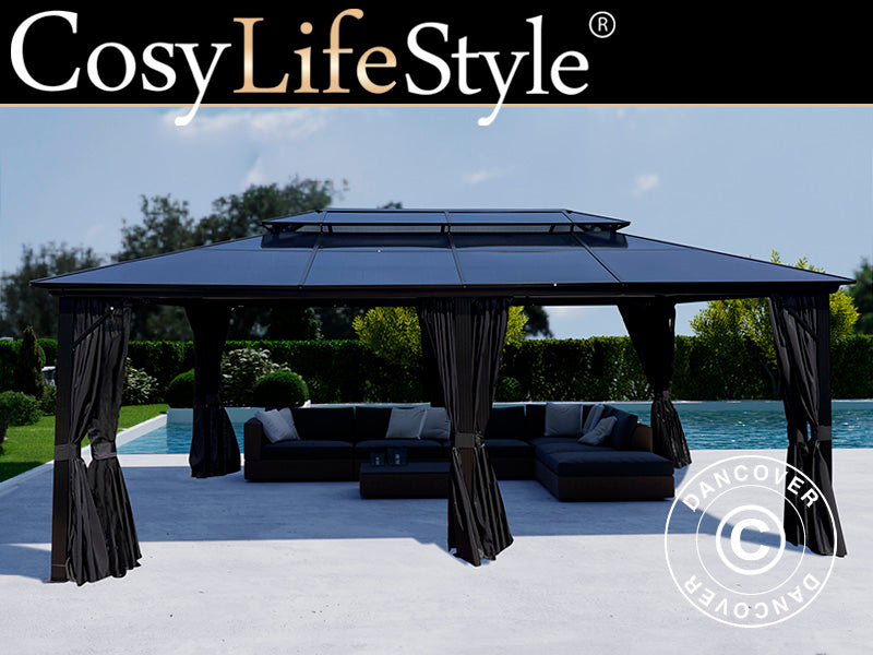 Gazebo Santa Ana Alu+ 3,65x6m Black (YS1065)
