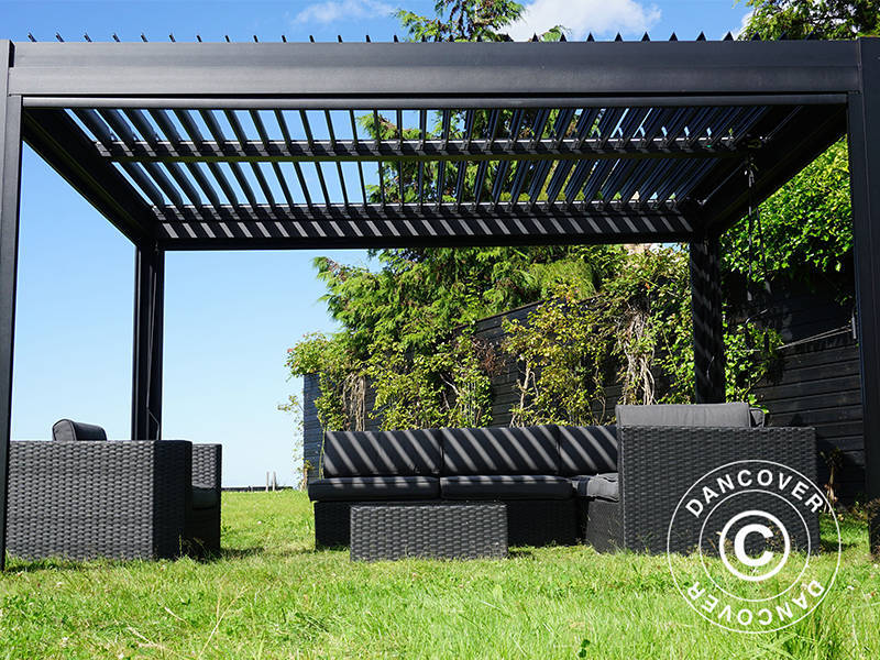 Pergola Gazebo San Pablo Alu+ 3x3m Black