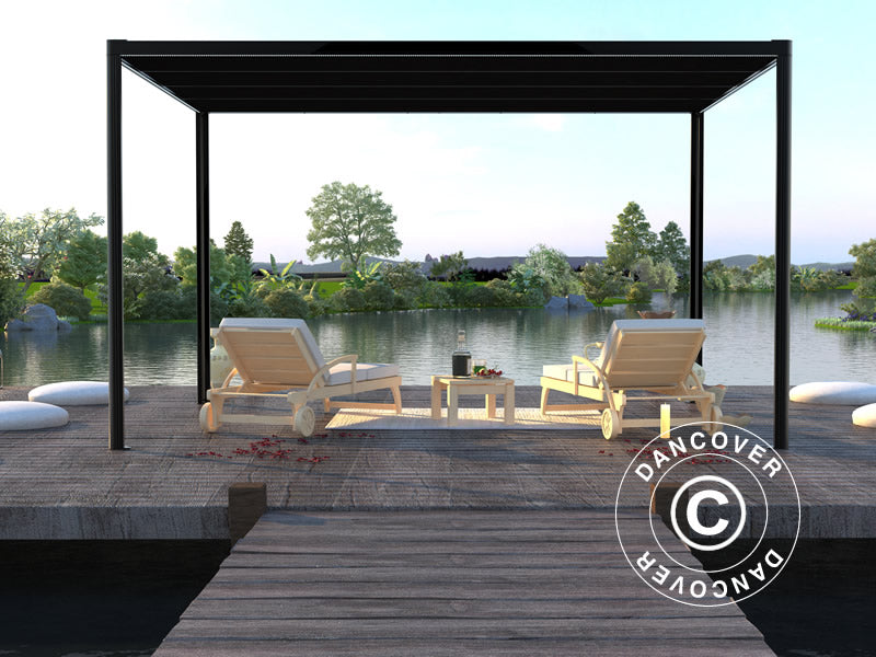 Pergola Sjenica San Fernando, 4x4m, Crna/Tamno siva