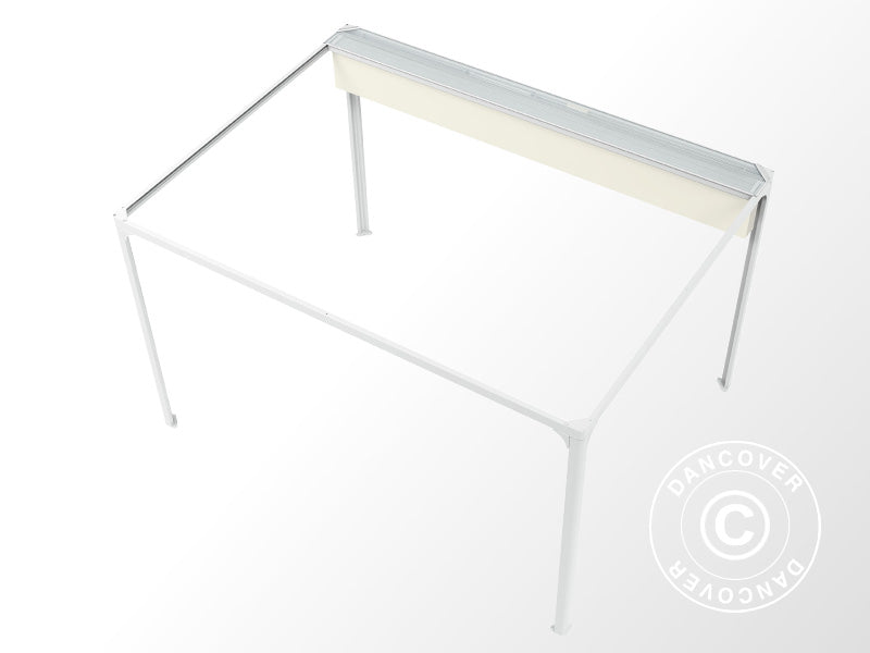 Pergola paviljonki San Fernando, 4x3m Valkoinen/Beige