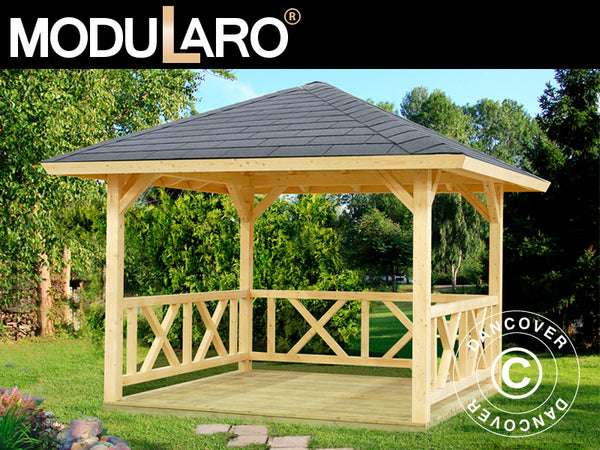 led-sonnensegel obi Holzpavillon 3x3x3,23m Natur – Große Auswahl bei Dancover