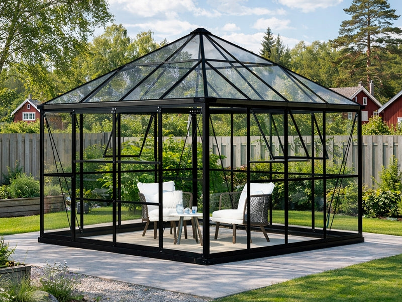 Dancover Gazebo 2.82x2.86m Black – Order today and enjoy!