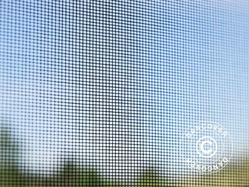 Paviljonki San Bernardino verhoilla ja hyttysverkolla, 3,65x4,85m, Musta