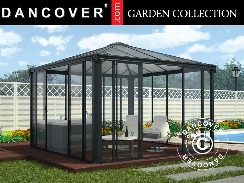 Orangery, gazebo LEDRO, 12.96 m², Palram/Canopia, 3.6x3.6x2.95 m, Grey