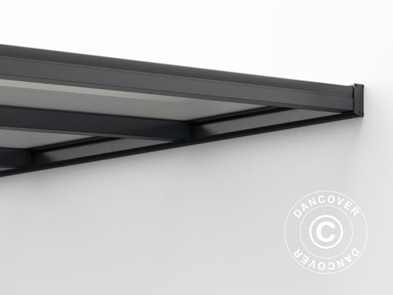 Terasos stogas Easy su polikarbonato stogu, 3x4m, Antracitas