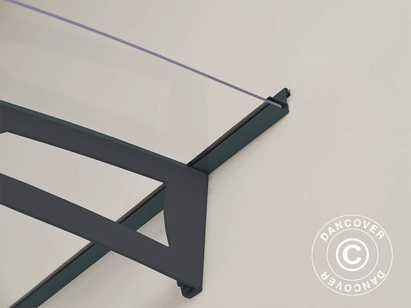 Door canopy Aquila, Palram/Canopia, 0.915x1.505 m, Dark Grey/Clear